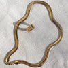 18k gold plated ring necklace