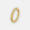 beaded ring gold plated 18 carat