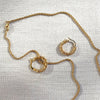18k goldplated necklace earrings vintage